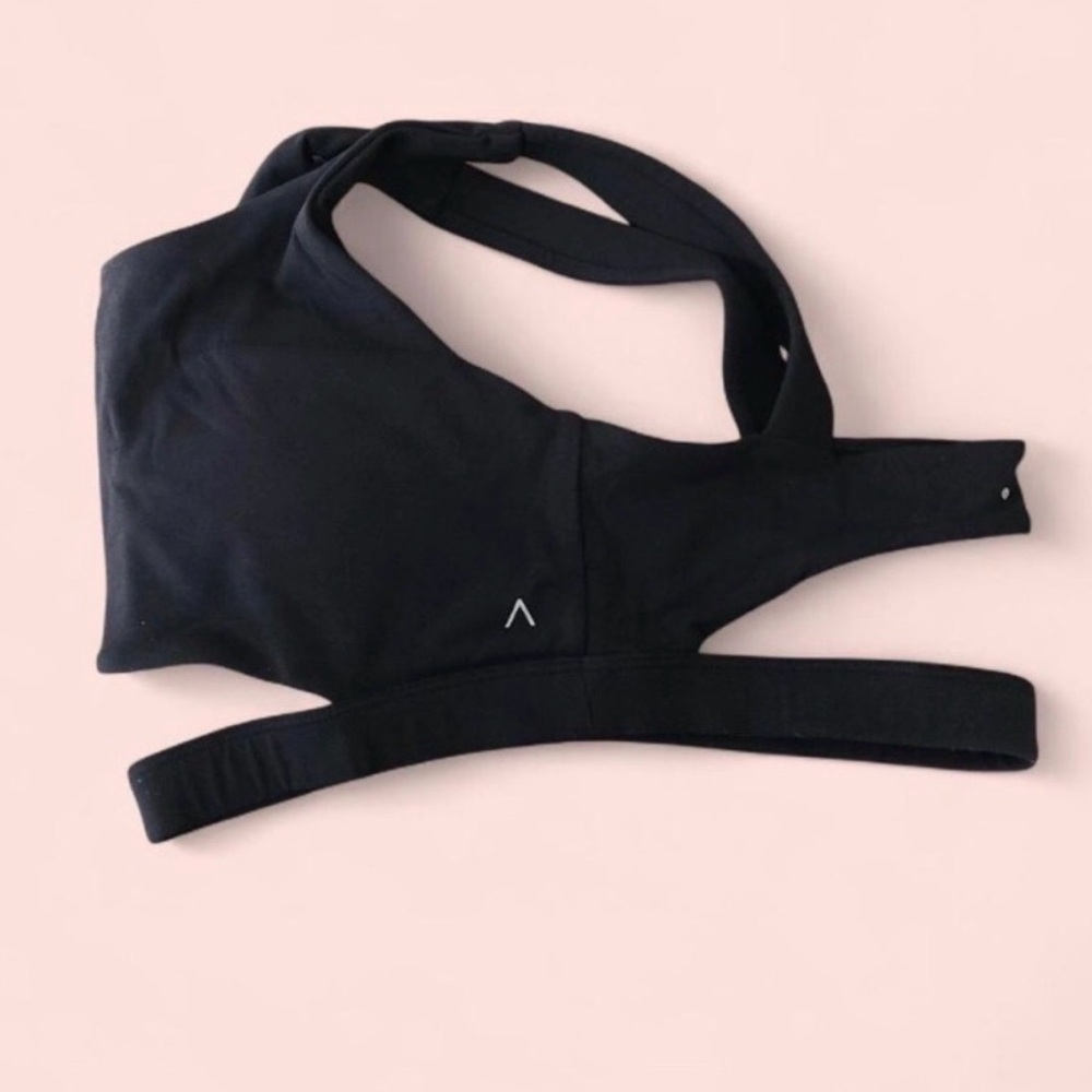 ACTA Black Pullover Sports Bra with Logo for Women Size S - Picture 4 of 8